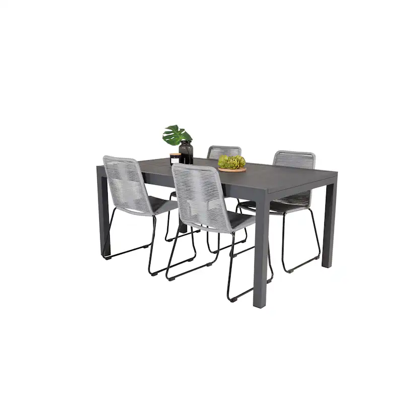 Matgrupp Venture Home Madrid 160/240 med 4 Leon Stolar