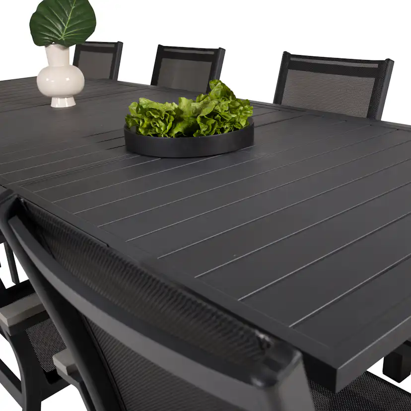 Matgrupp Utomhus Venture Home Madrid 160/240 med 8 Pincy Trädgårdsstolar