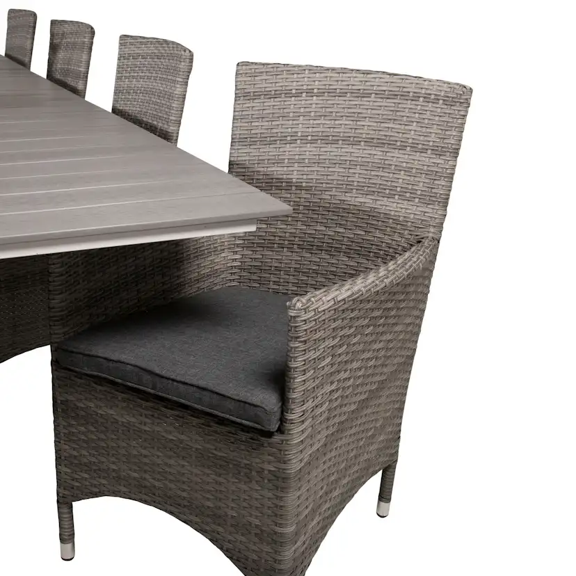 Matgrupp Venture Home Lova 224/324 med 8 Milwa Karmstolar