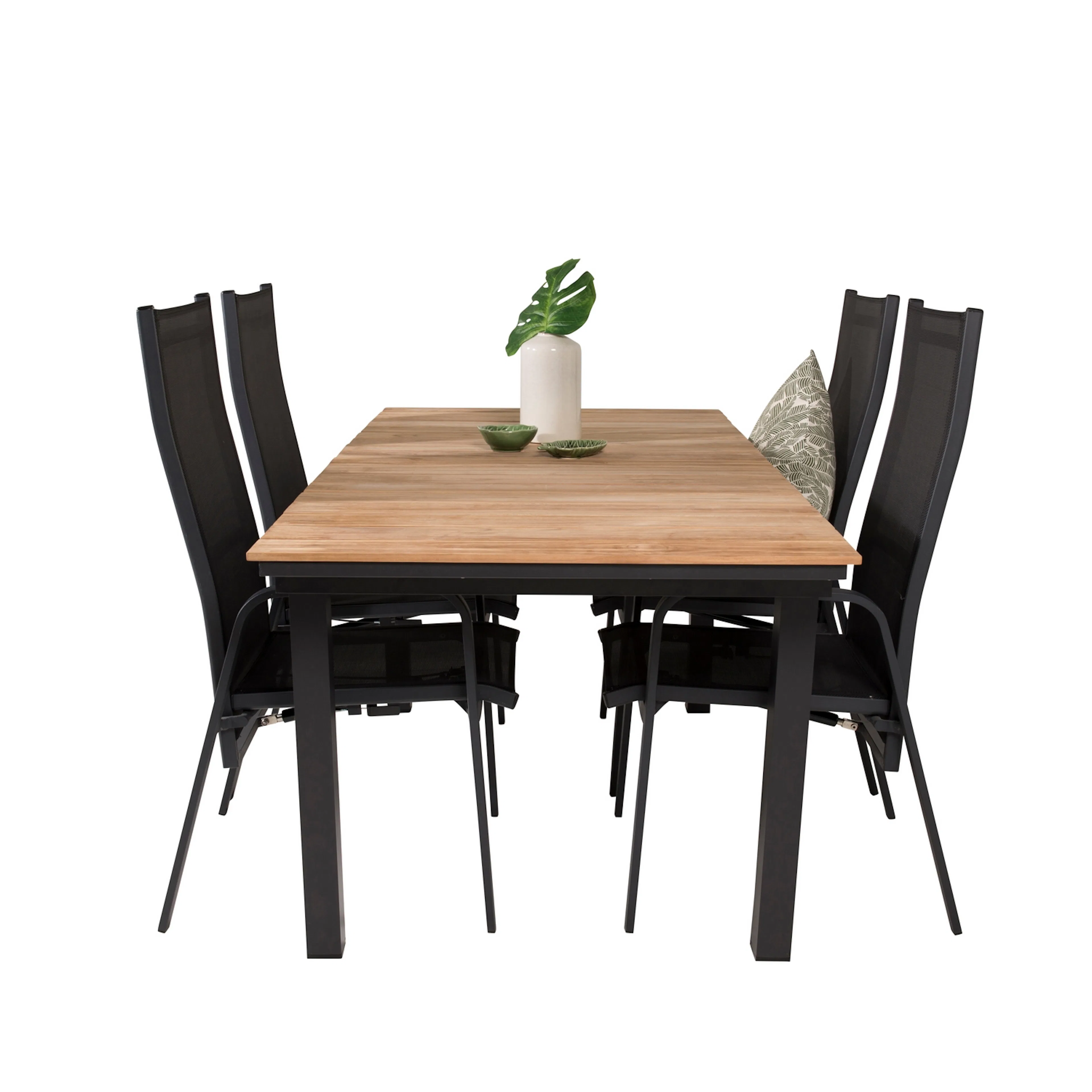 Matgrupp Utomhus Venture Home Meya 160/240 med 4 Copacabana Trädgårdsstolar