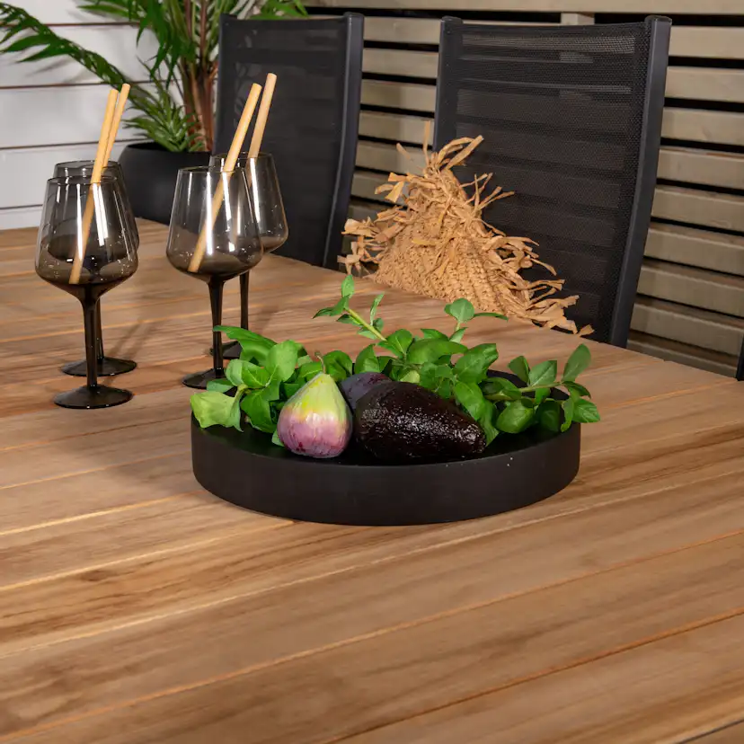 Matgrupp Utomhus Venture Home Meya 160/240 med 8 Copacabana Trädgårdsstolar