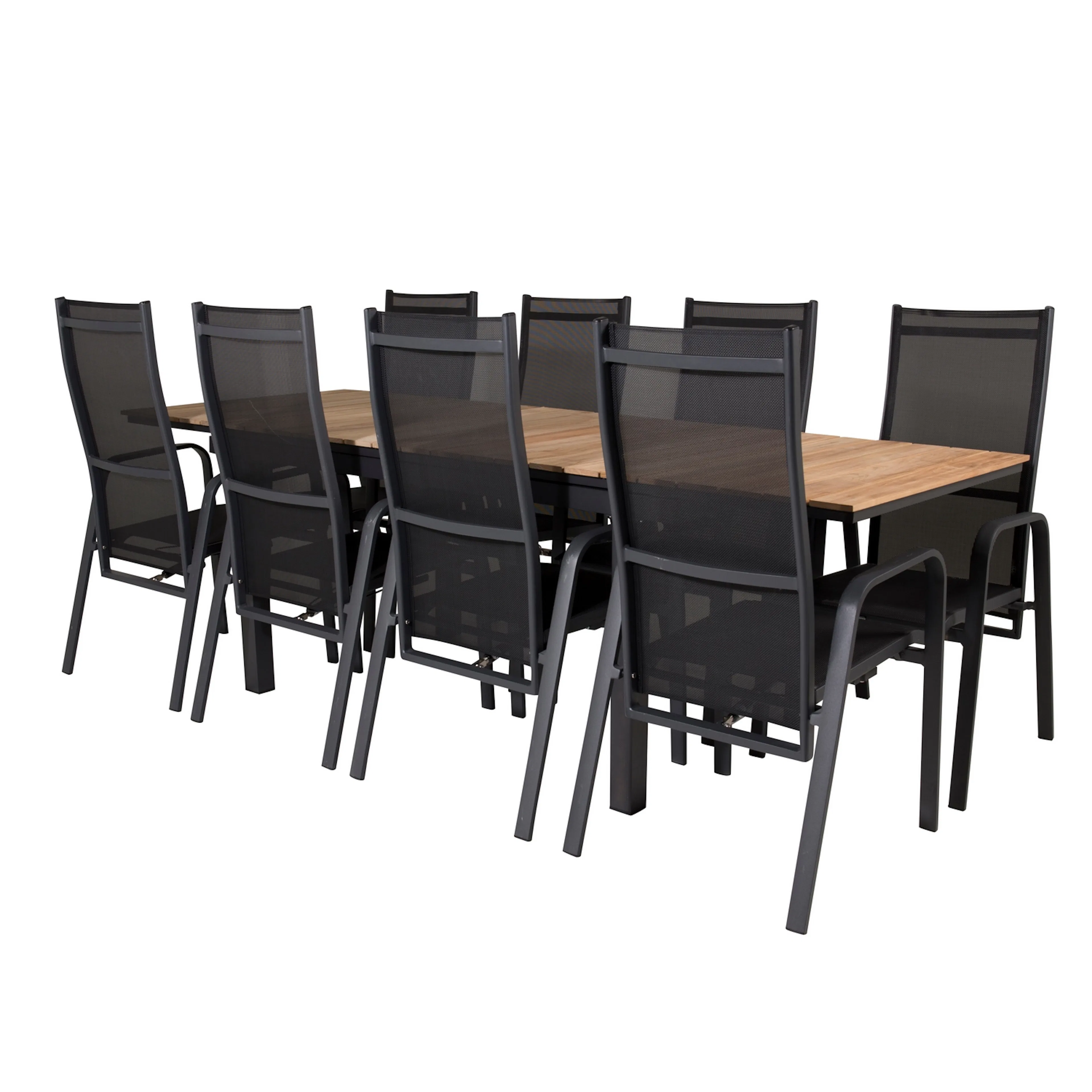 Matgrupp Utomhus Venture Home Meya 160/240 med 8 Copacabana Trädgårdsstolar