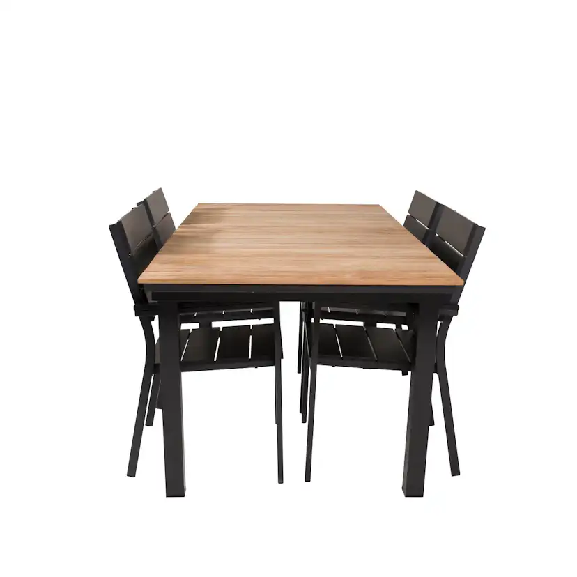 Matgrupp Utomhus Venture Home Meya 160/240 med 4 Lova Trädgårdsstolar