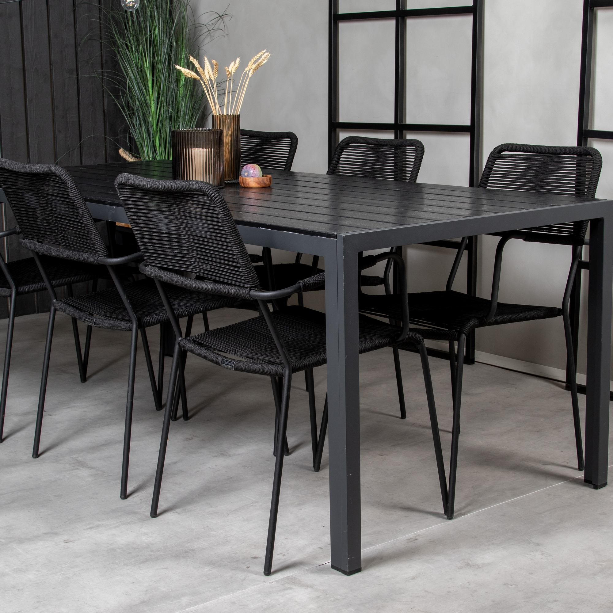 Matgrupp Utomhus Venture Home Bront 205/90 med 6 Leon KarmTrädgårdsstolar