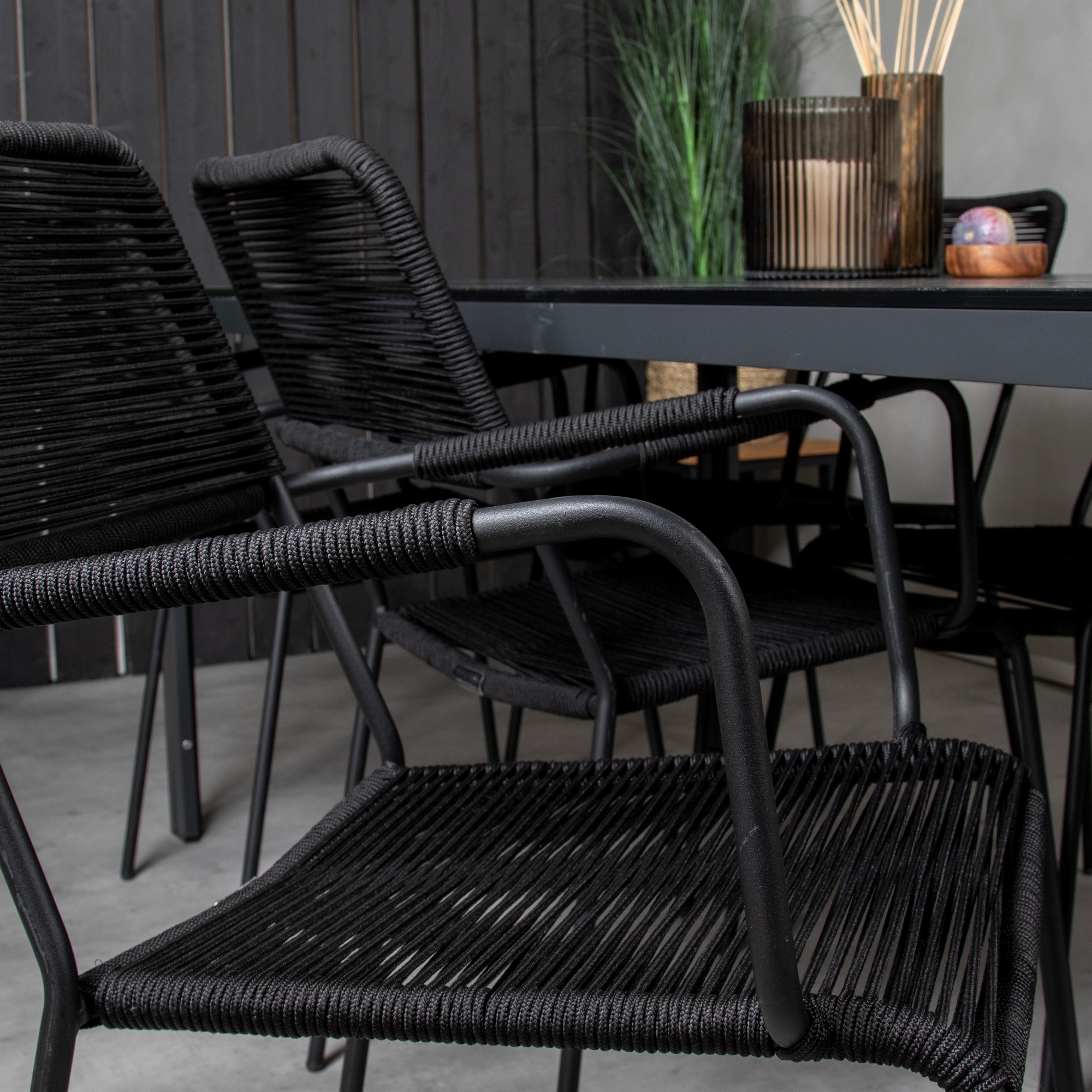 Matgrupp Utomhus Venture Home Bront 205/90 med 6 Leon KarmTrädgårdsstolar