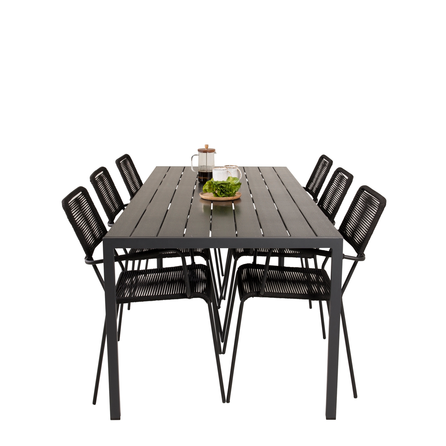 Matgrupp Utomhus Venture Home Bront 205/90 med 6 Leon KarmTrädgårdsstolar