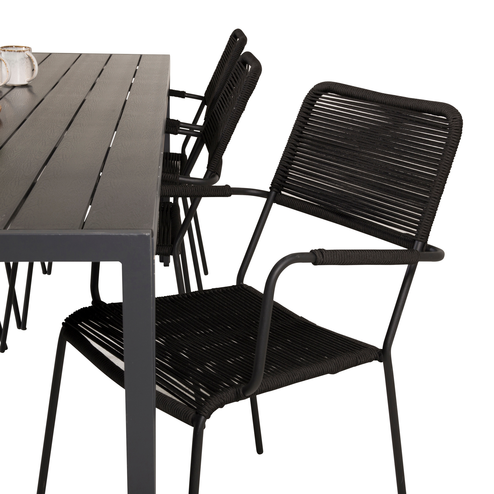 Matgrupp Utomhus Venture Home Bront 205/90 med 6 Leon KarmTrädgårdsstolar