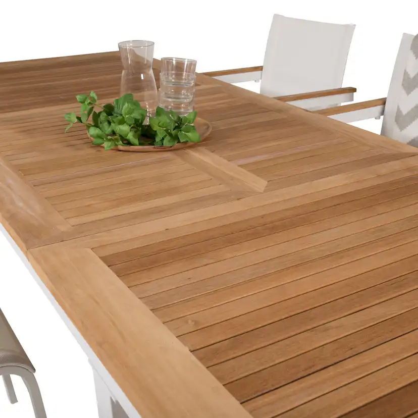 Matgrupp Utomhus Venture Home Perla 160/240 med 6 Meya Trädgårdsstolar