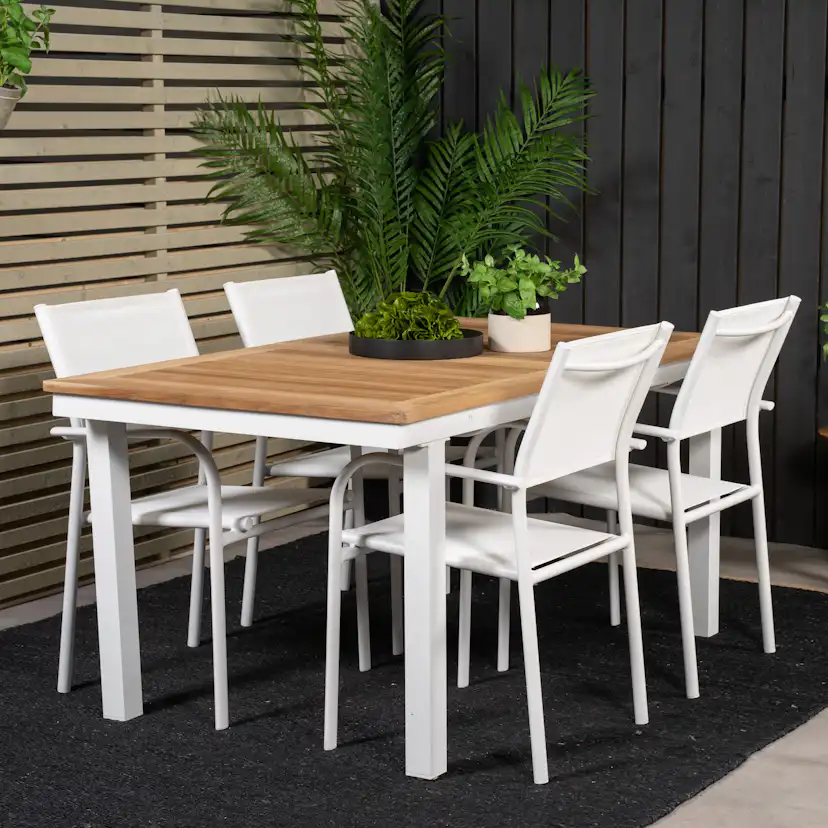 Matgrupp Venture Home Perla 160/240 med 4 Siri Matstolar