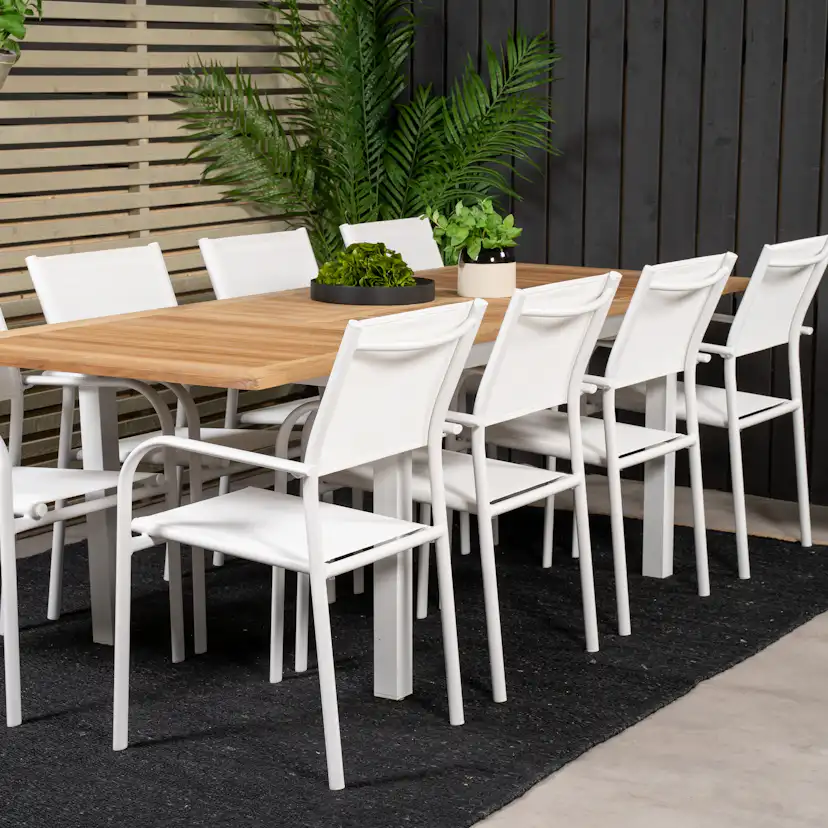 Matgrupp Venture Home Perla 160/240 med 8 Siri Matstolar