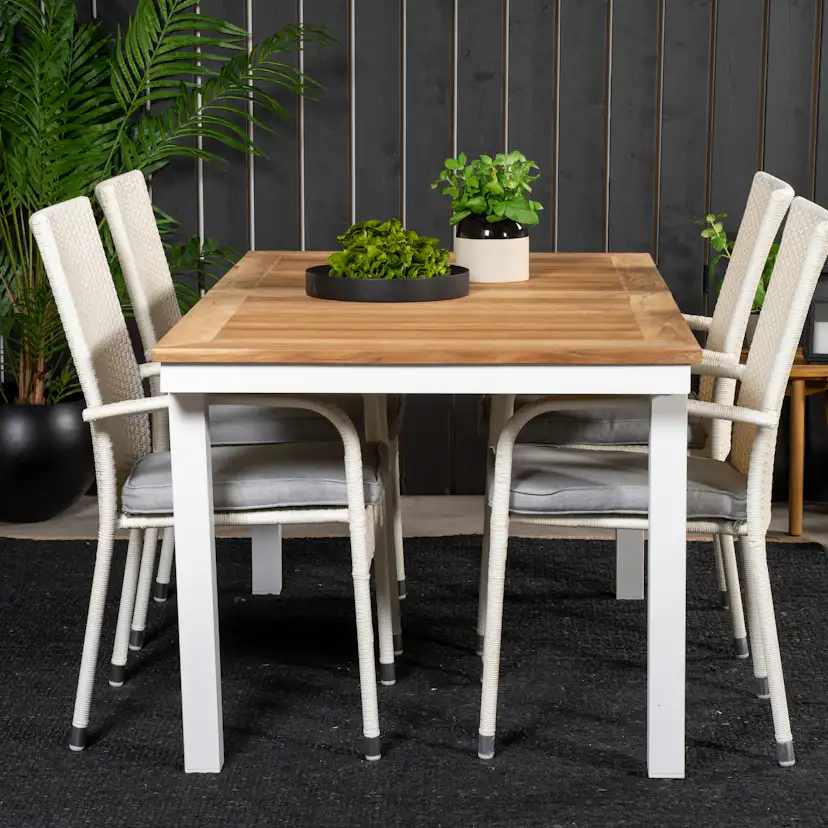 Matgrupp Venture Home Perla 160/240 med 4 Asta Stolar