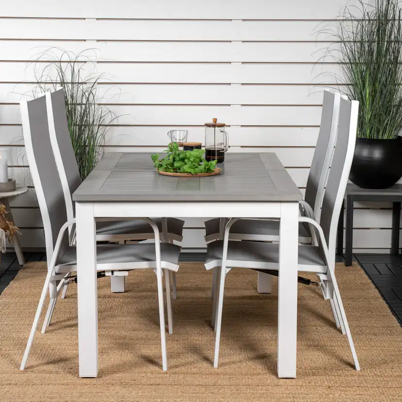 Matgrupp Venture Home Aleyna 152/210 med 4 Copacabana Stolar