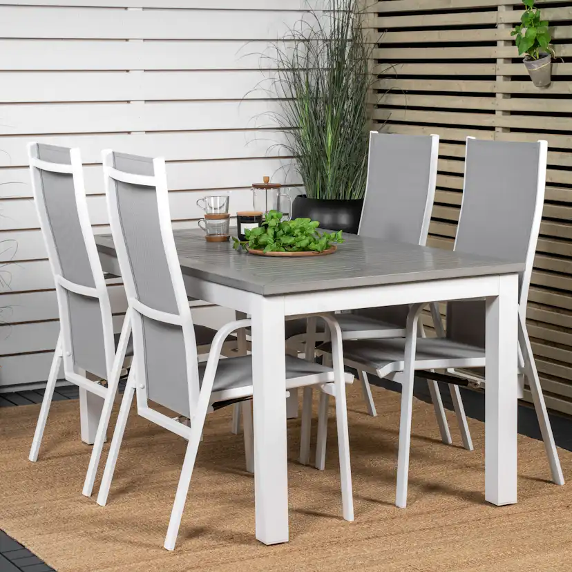 Matgrupp Venture Home Aleyna 152/210 med 4 Copacabana Stolar