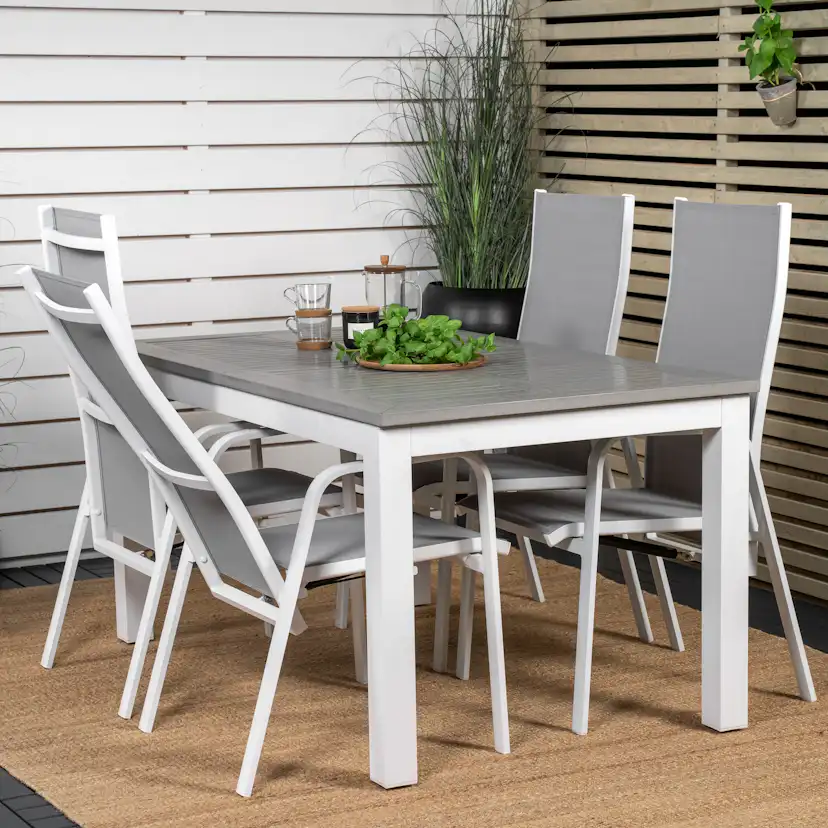 Matgrupp Venture Home Aleyna 152/210 med 4 Copacabana Stolar