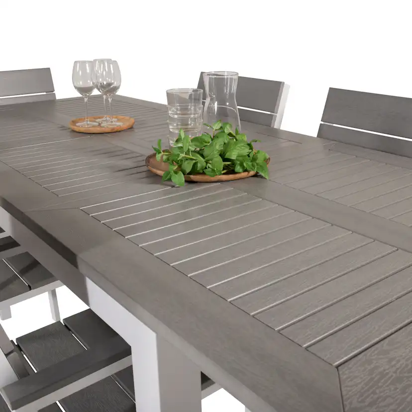 Matgrupp Venture Home Aleyna 152/210 med 6 Lova Matstolar