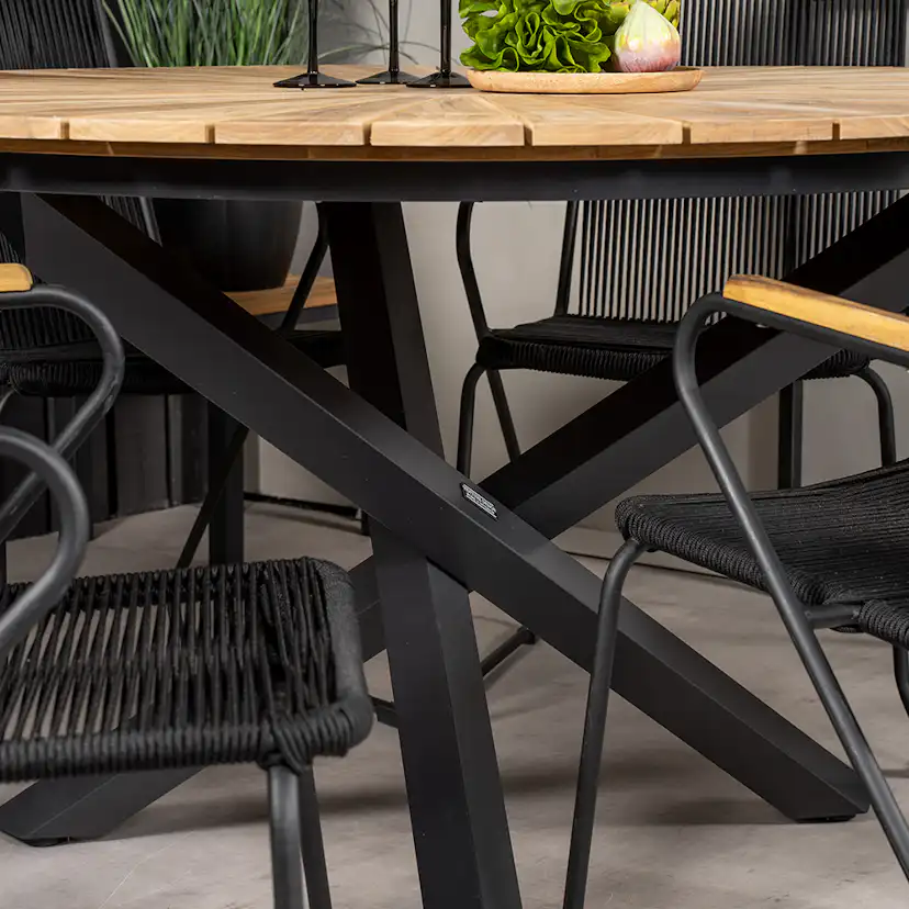 Matgrupp Utomhus Venture Home Mexico med 6 Bois Trädgårdsstolar