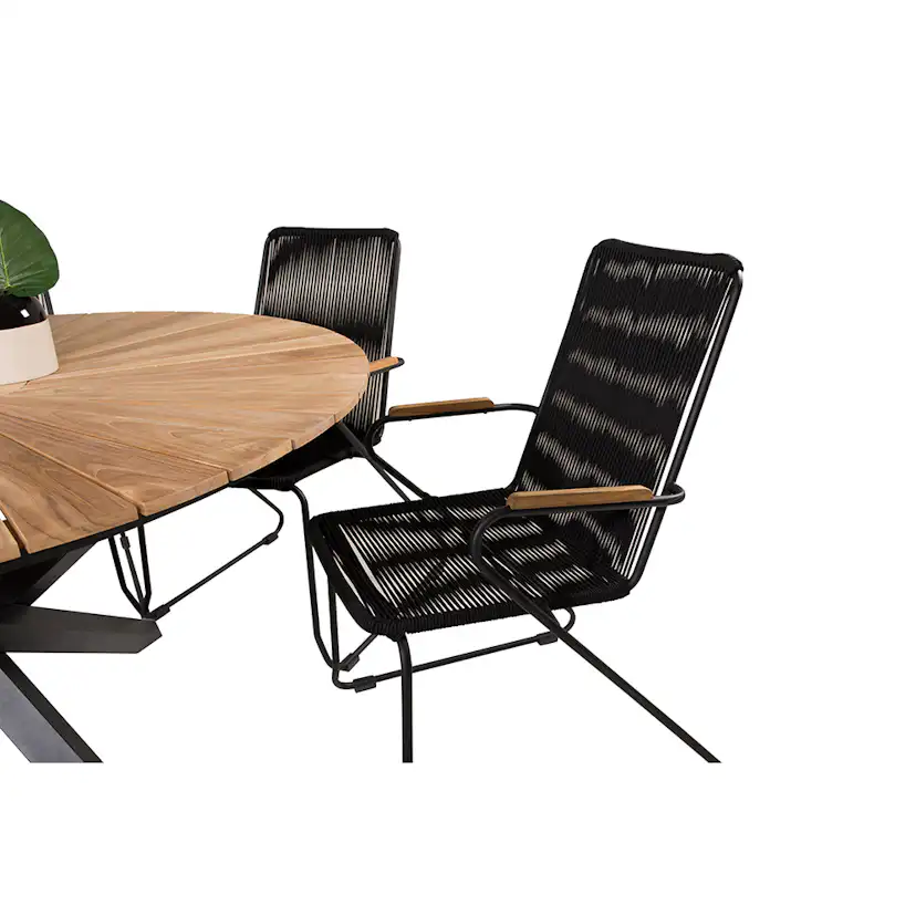 Matgrupp Utomhus Venture Home Mexico med 6 Bois Trädgårdsstolar