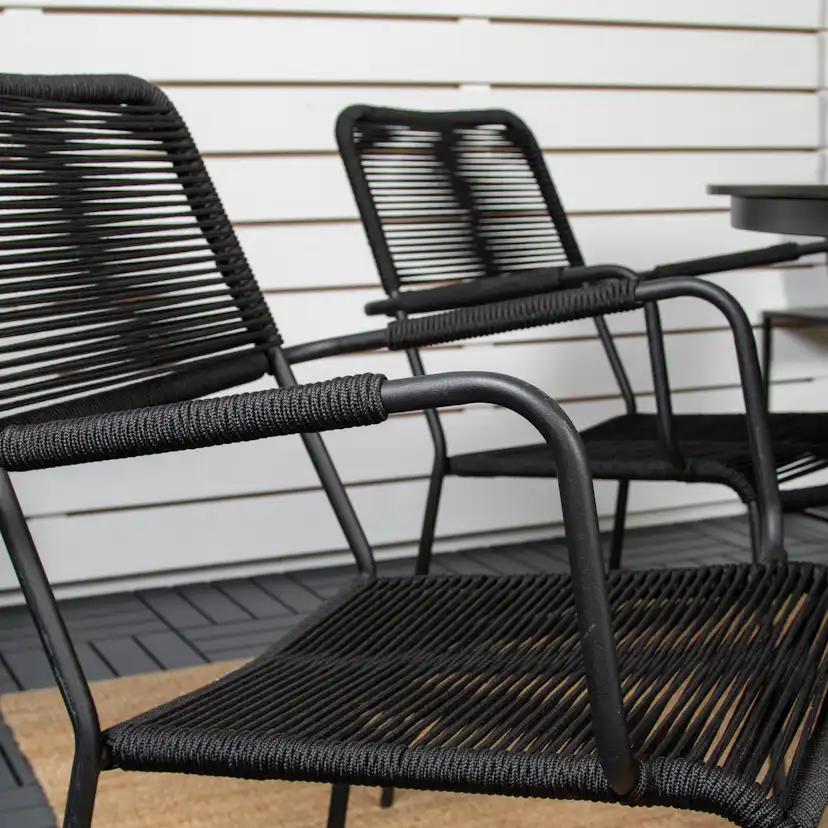 Matgrupp Venture Home Lea Ø120 med 6 Leon Karmstolar