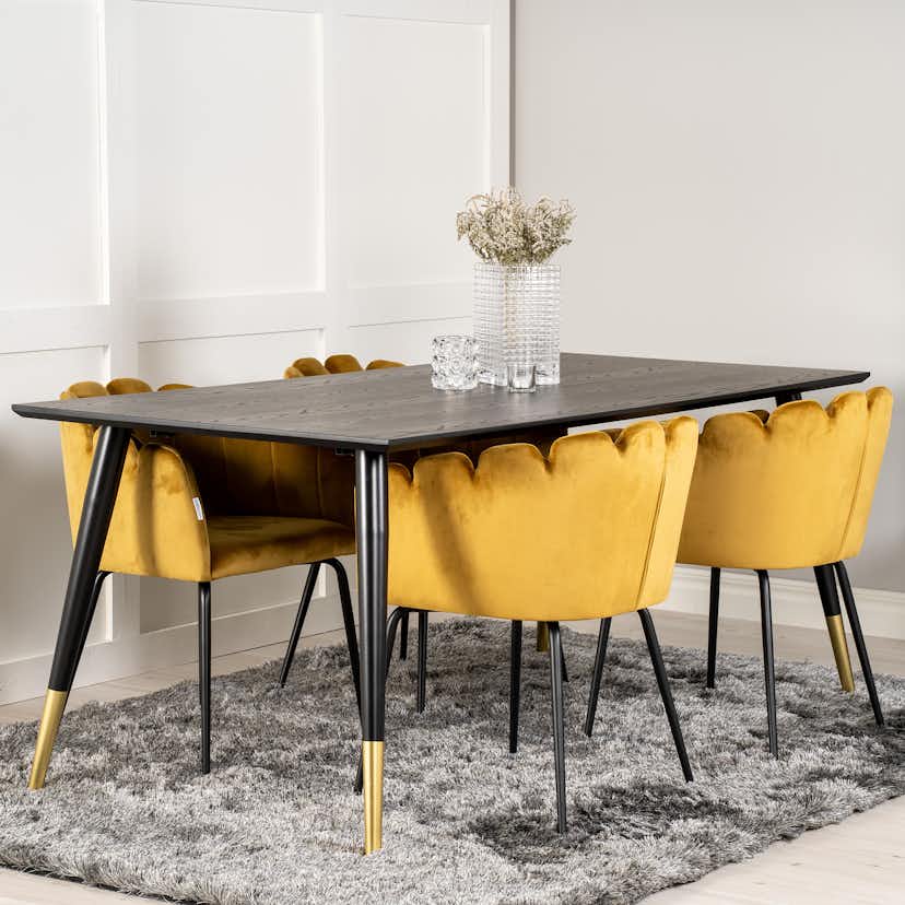 Matgrupp furniture/fashion Disa med 4 Limhamn Rektangulär Stolar