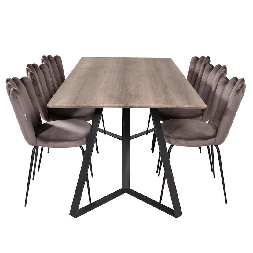 Matgrupp furniture/fashion Madde med 6 Limhamn Light Stolar