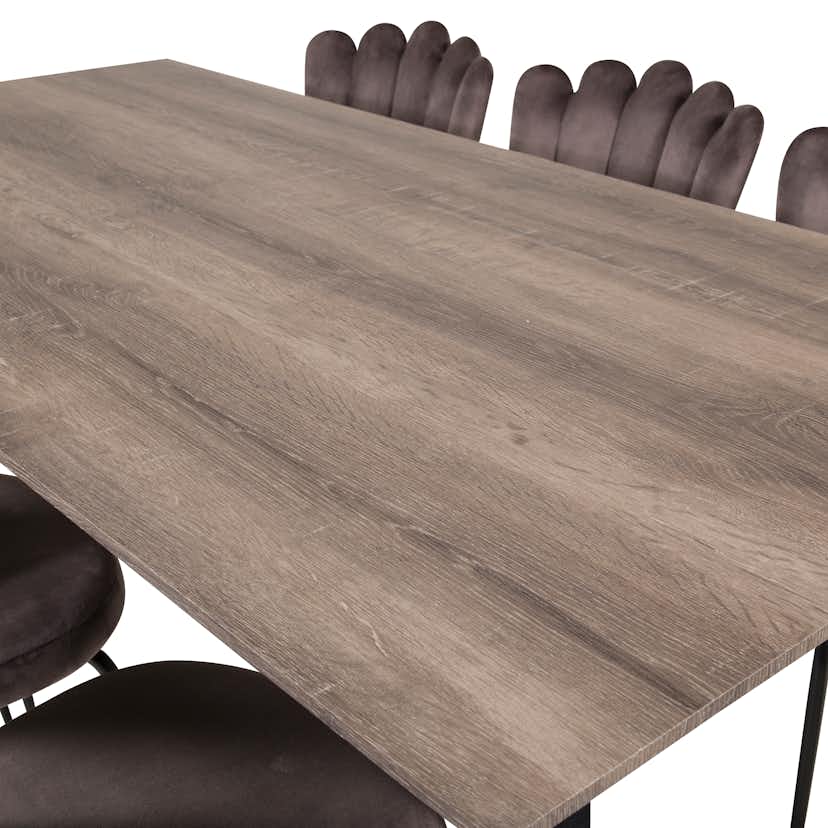 Matgrupp furniture/fashion Madde med 6 Limhamn Light Stolar