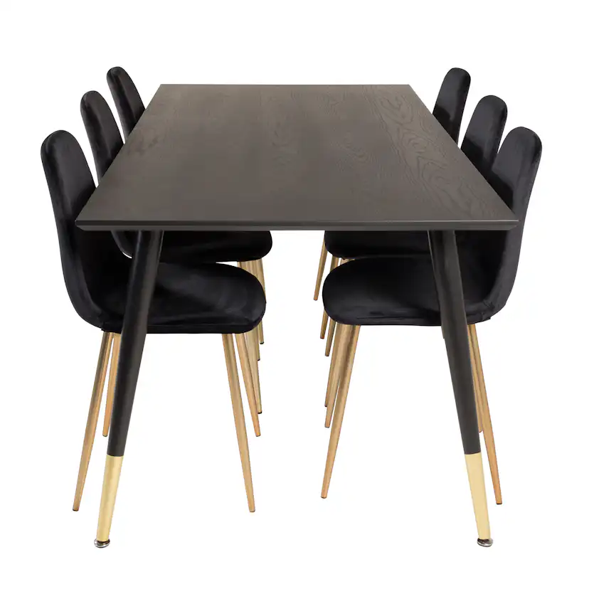 Matgrupp Venture Home Disa med 6 Pobbie Stolar Sammet