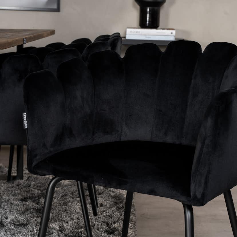 Matgrupp Venture Home Peo med 6 Limhamn Stolar