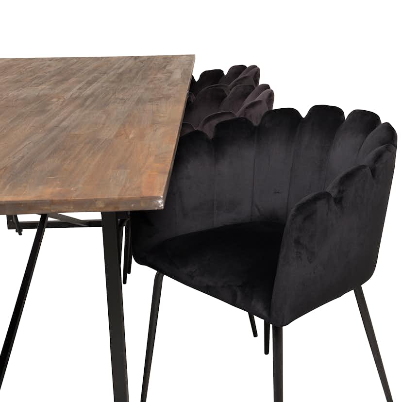 Matgrupp Venture Home Peo med 6 Limhamn Stolar