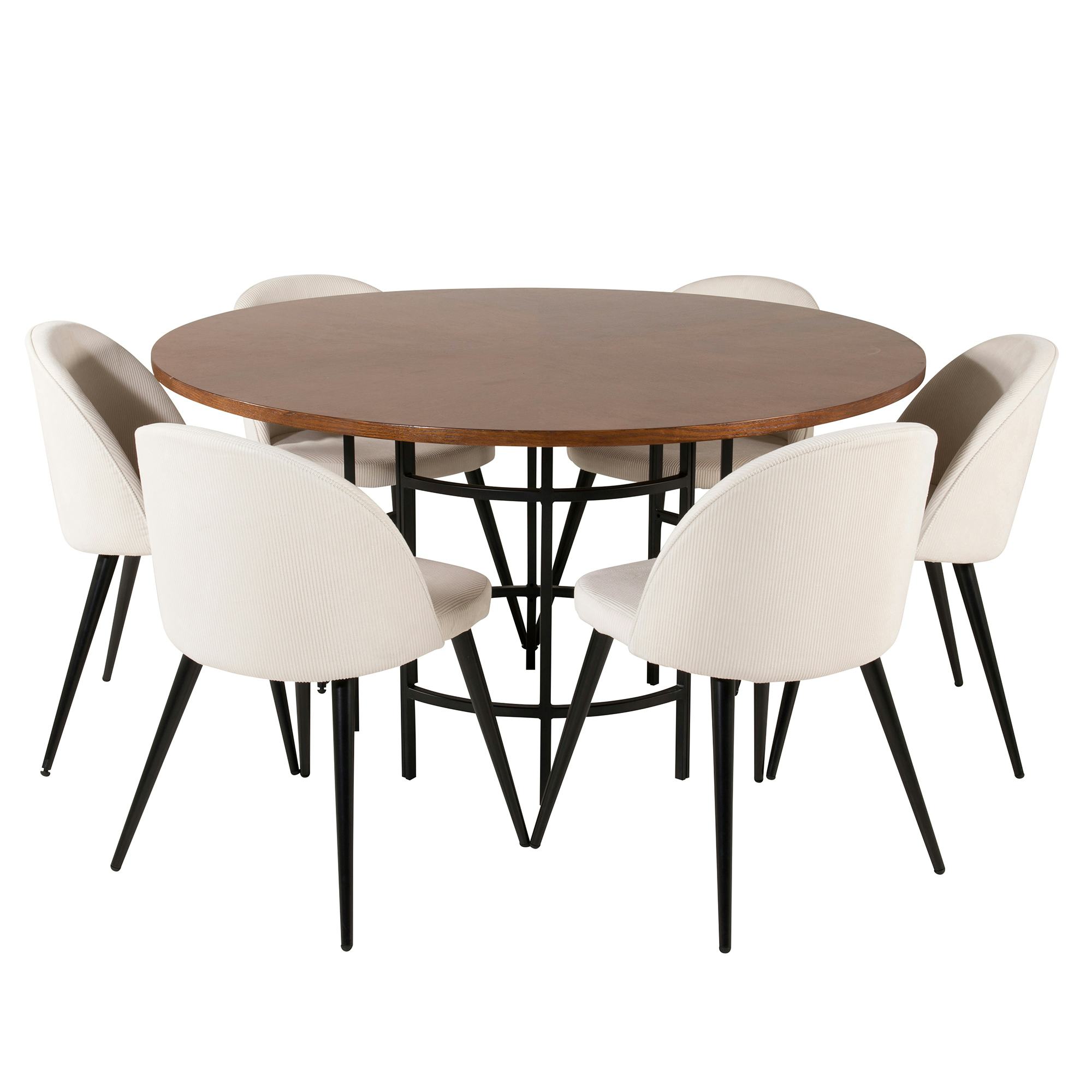 Matgrupp furniture/fashion Copenhagen med 6 Valentina Sammet Stolar