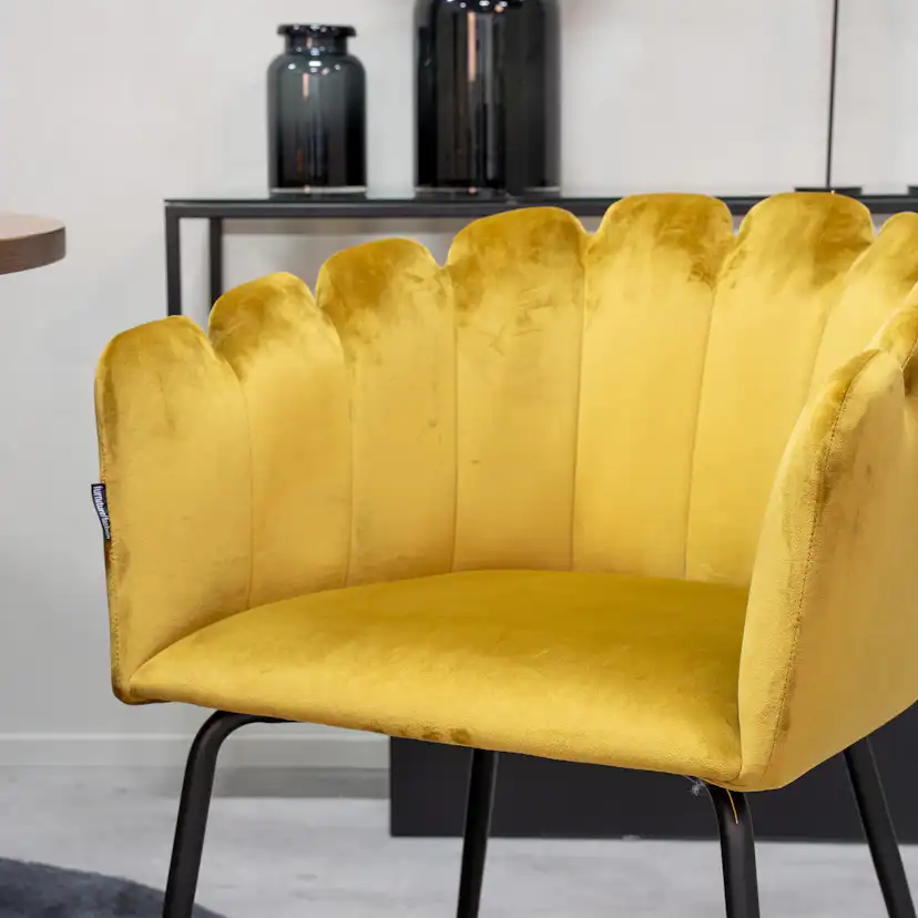 Matgrupp Venture Home Copenhagen med 4 Limhamn Guld Stolar