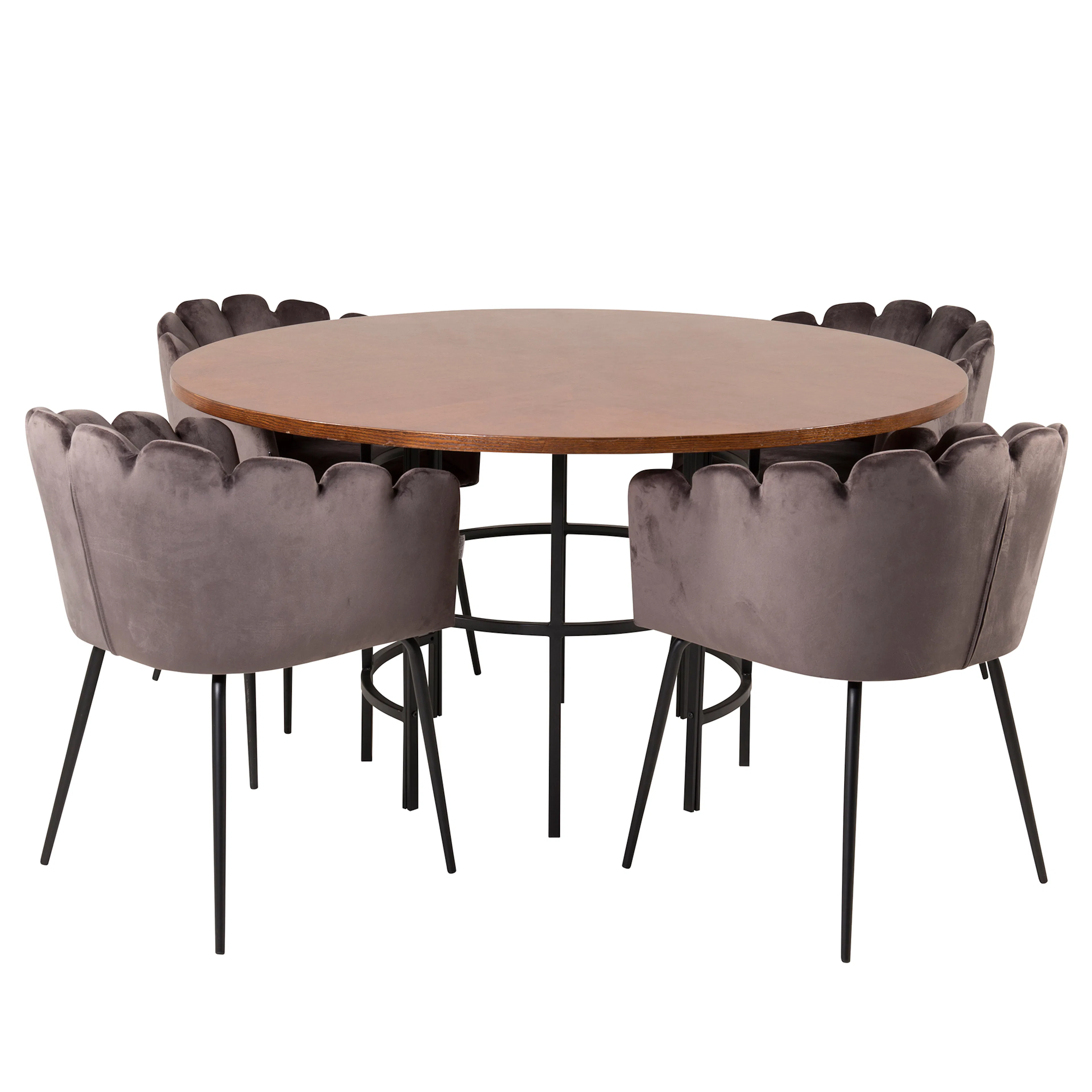 Matgrupp furniture/fashion Copenhagen med 4 Gråa Limhamn Stolar