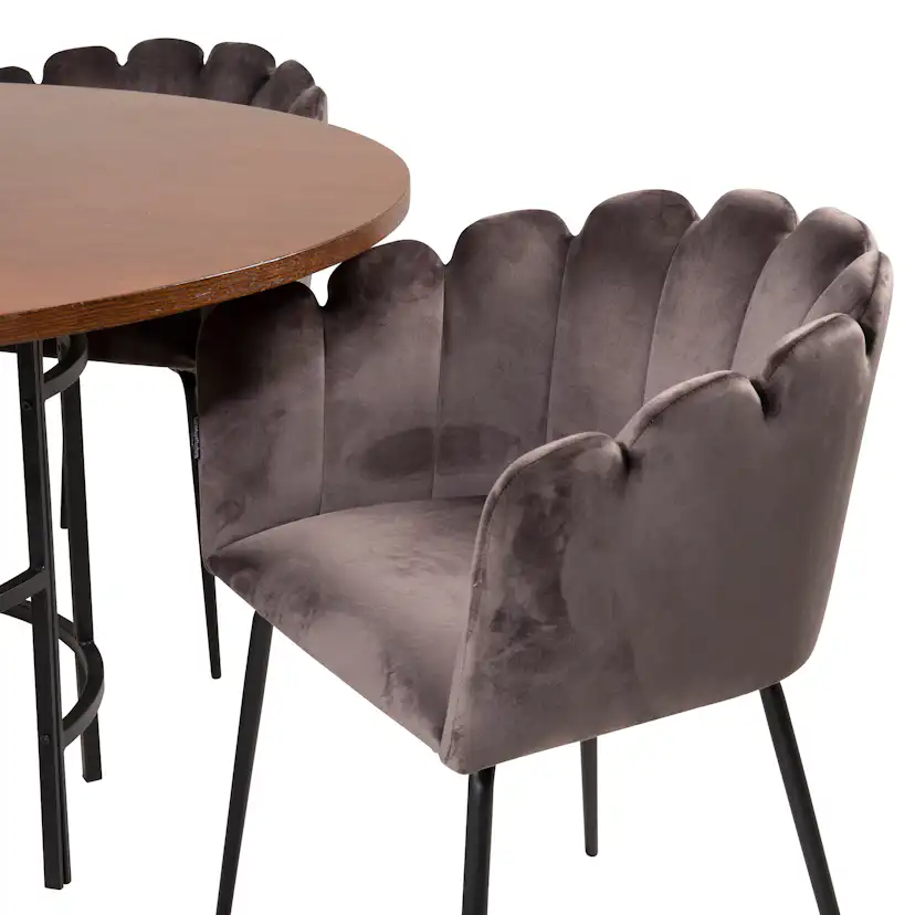 Matgrupp furniture/fashion Copenhagen med 4 Gråa Limhamn Stolar