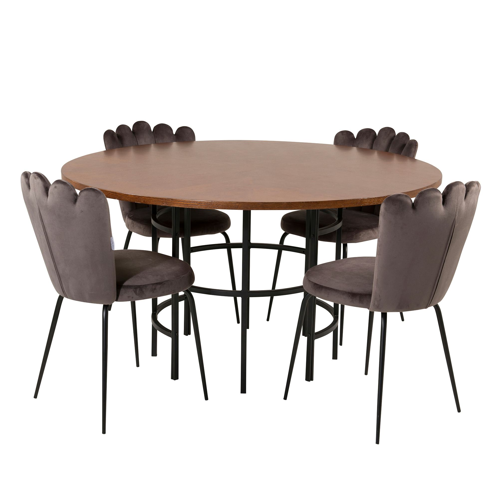 Matgrupp furniture/fashion Copenhagen med 4 Gråa Limhamn Light Stolar