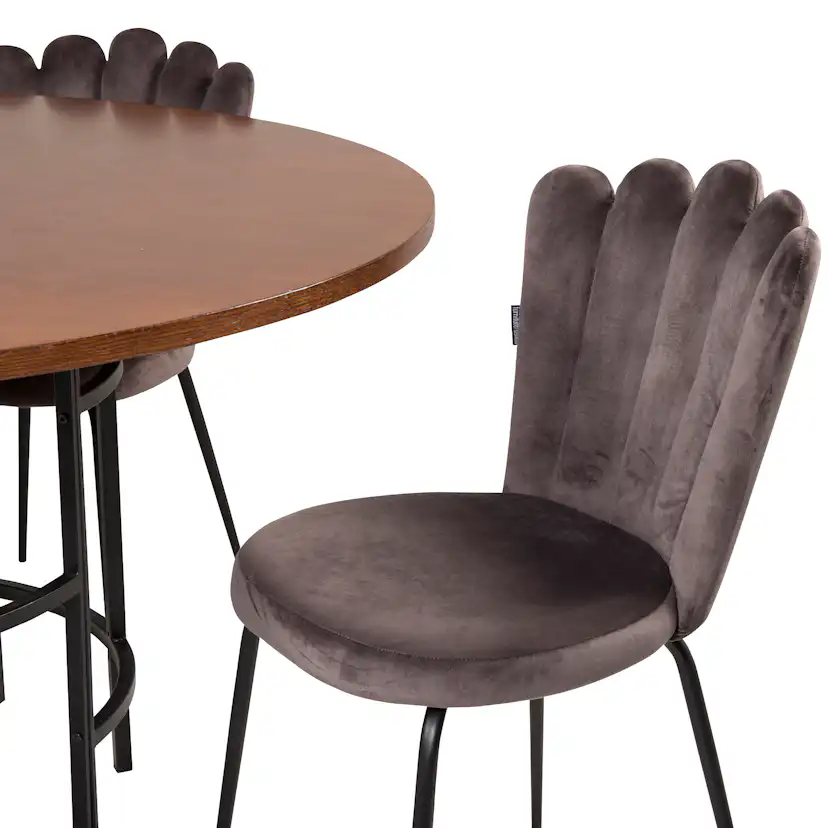 Matgrupp furniture/fashion Copenhagen med 4 Gråa Limhamn Light Stolar