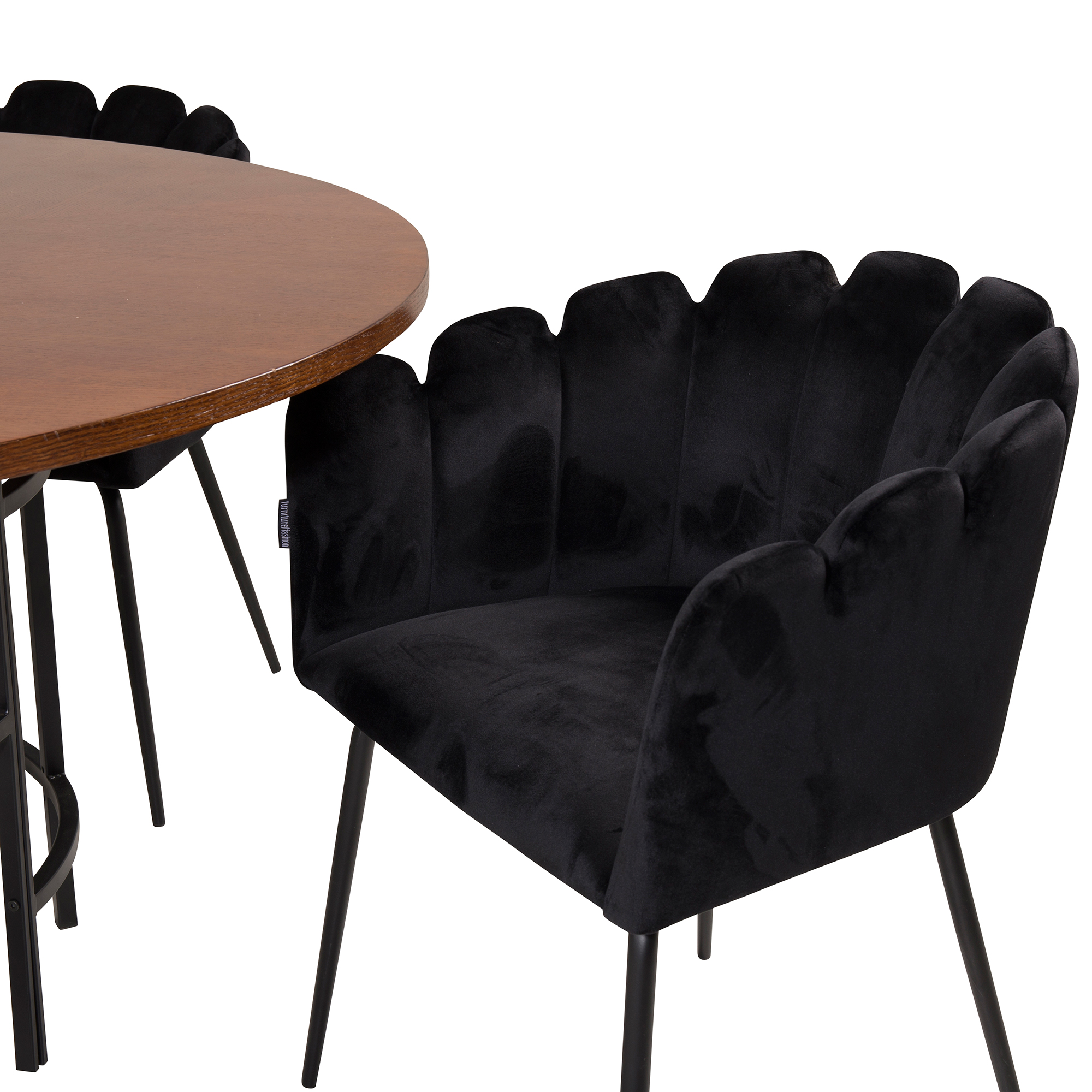 Matgrupp furniture/fashion Copenhagen med 4 Svarta Limhamn Stolar