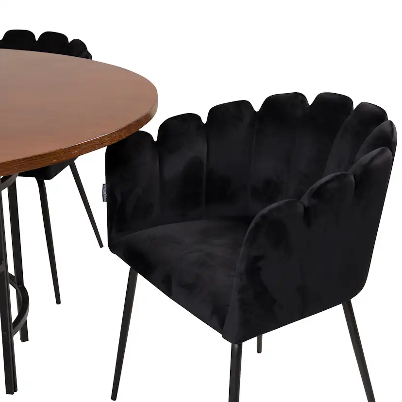 Matgrupp furniture/fashion Copenhagen med 4 Svarta Limhamn Stolar