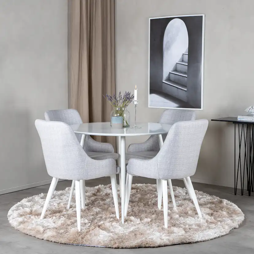 Matgrupp Venture Home Plake med 4 Plake Stolar Runt