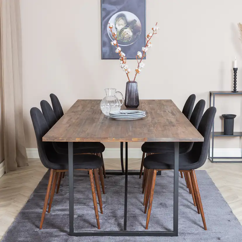 Matgrupp Venture Home Peo med 6 Pobbie Stolar Polyestertyg