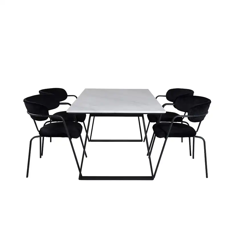 Matgrupp Venture Home Estelle 140 med 4 Aris Stolar