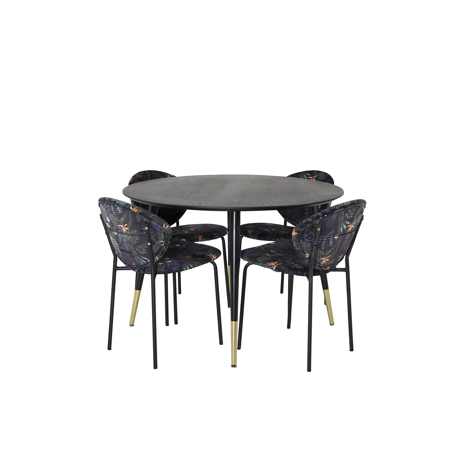 Matgrupp Venture Home Disa Rund med 4 Valor Stolar