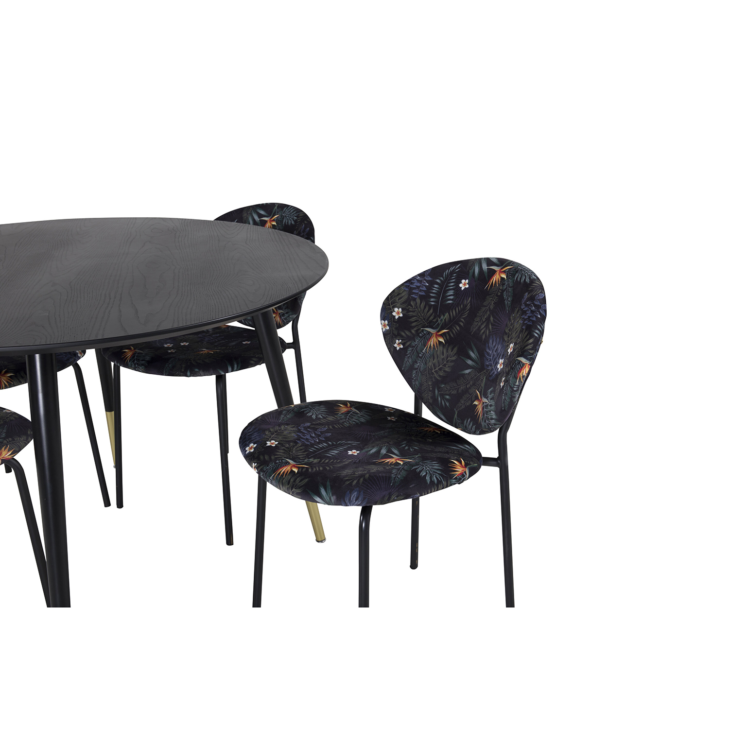 Matgrupp Venture Home Disa Rund med 4 Valor Stolar