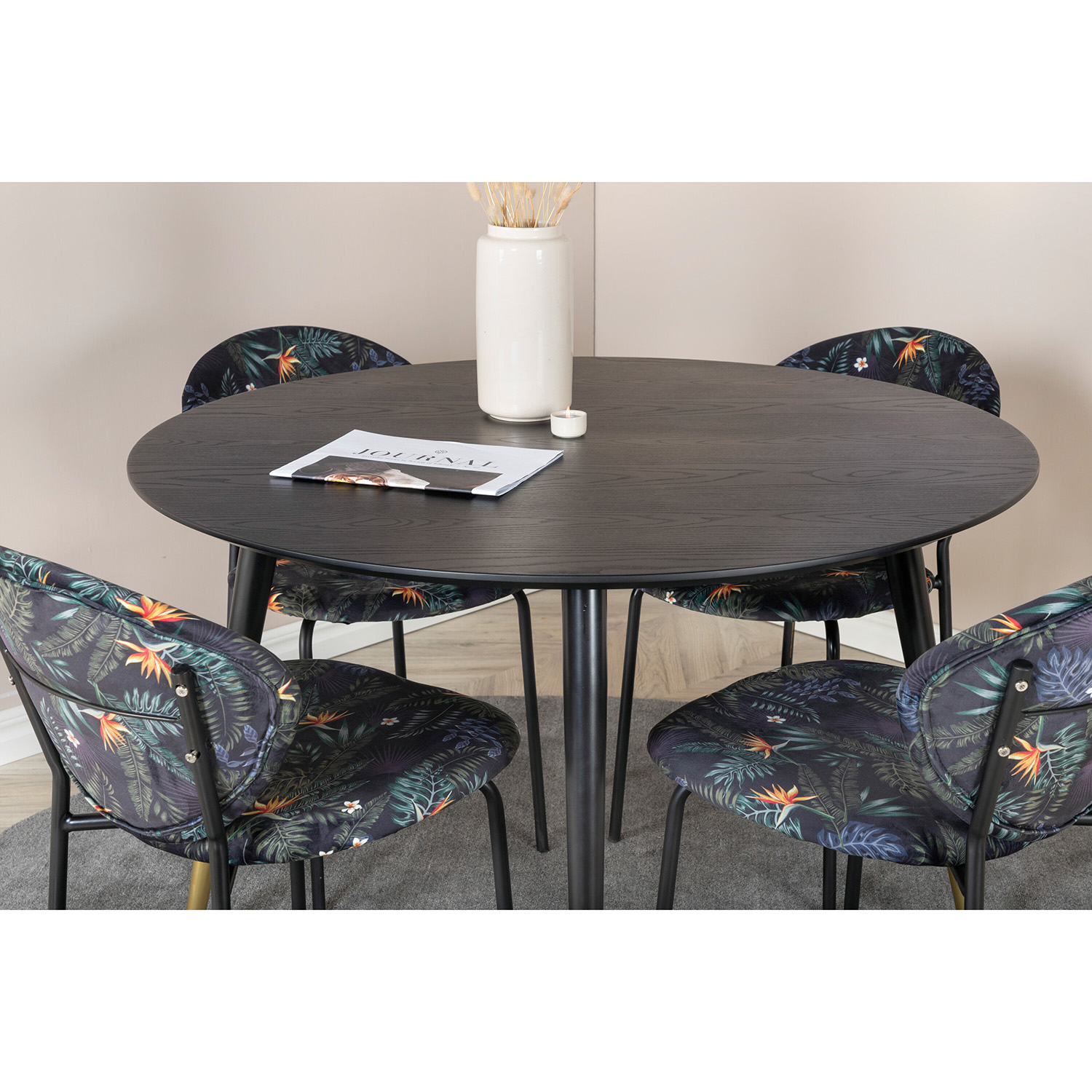 Matgrupp Venture Home Disa Rund med 4 Valor Stolar