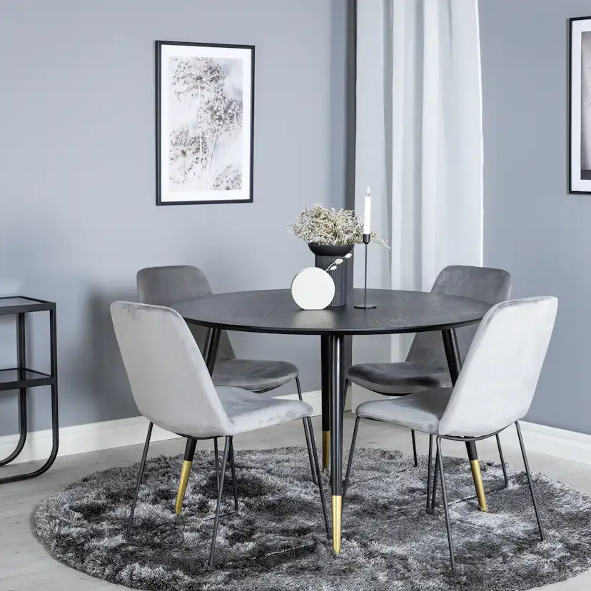 Matgrupp Venture Home Dipp Ø115 cm med 4 Muce Stolar