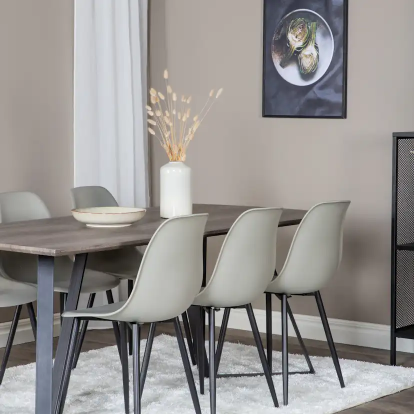 Matgrupp Venture Home Madde med 6 Pop Stolar