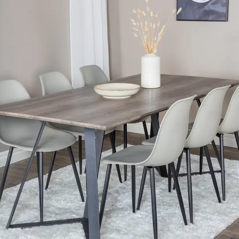 Matgrupp Venture Home Madde med 6 Pop Stolar