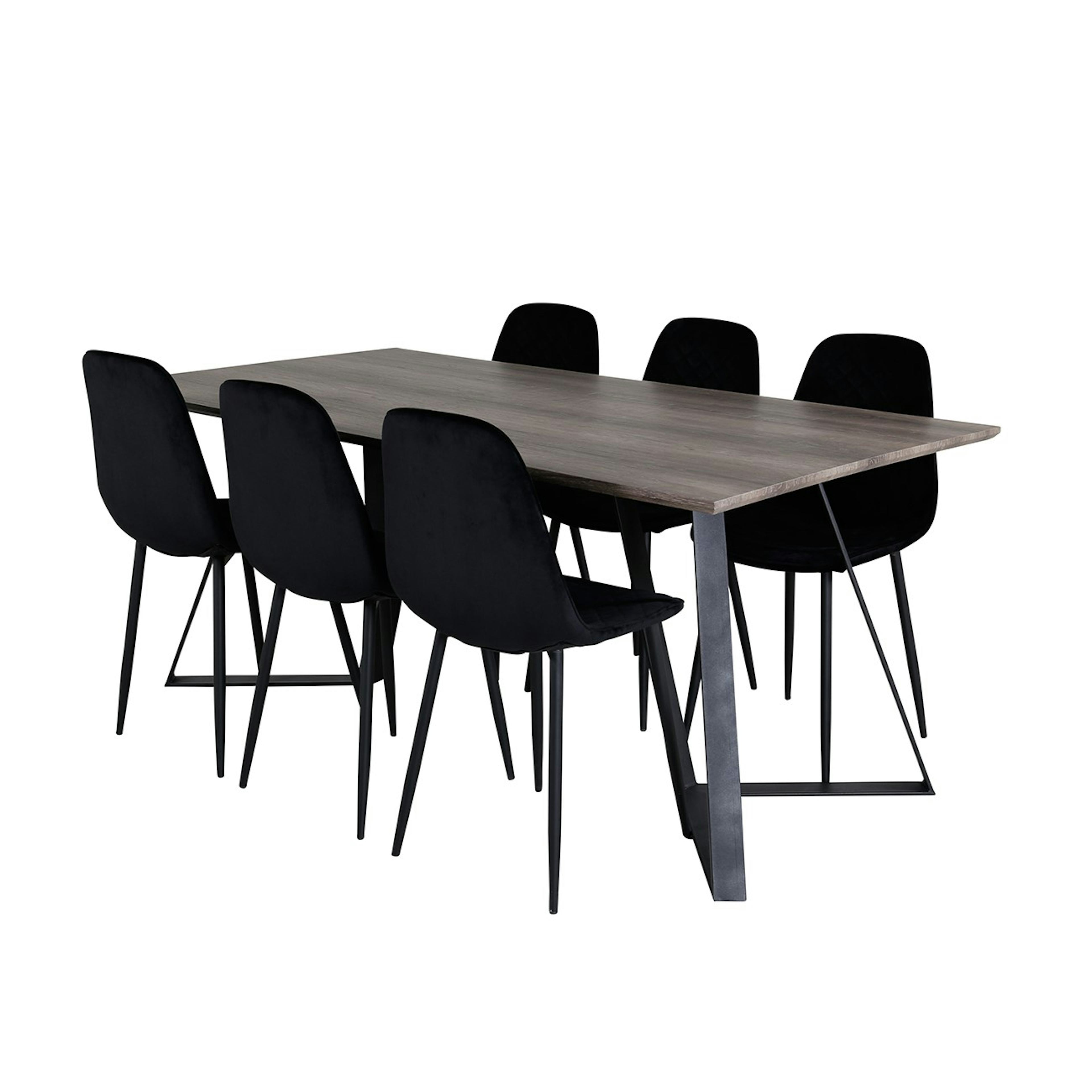 Matgrupp Venture Home Madde med 6 Phoi Stolar Sammet