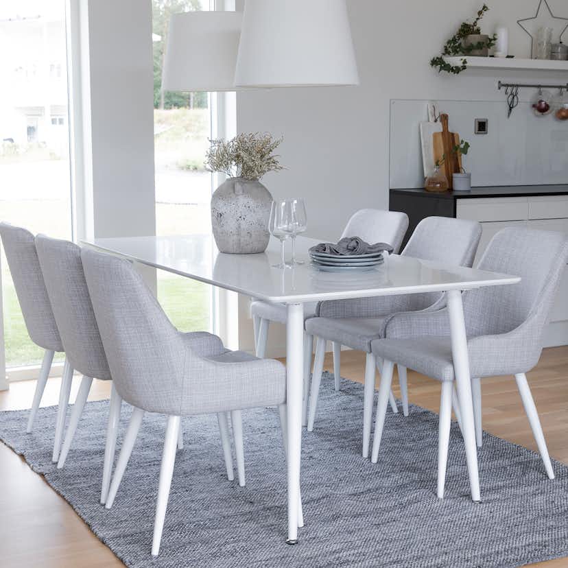 Matgrupp Venture Home Polar med 6 Plaza stolar