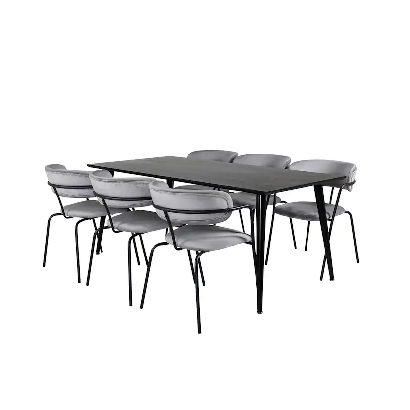 Matgrupp Venture Home Dipp med 6 Arrow stolar