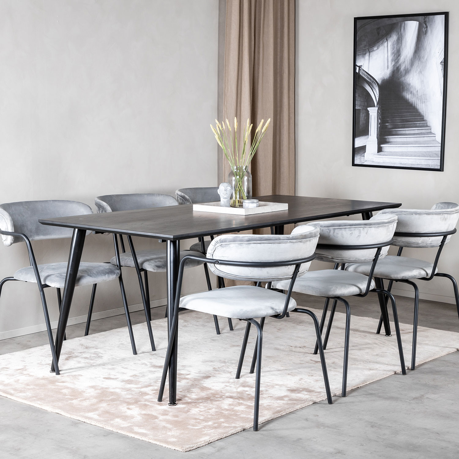 Matgrupp Venture Home Dipp med 6 Arrow stolar