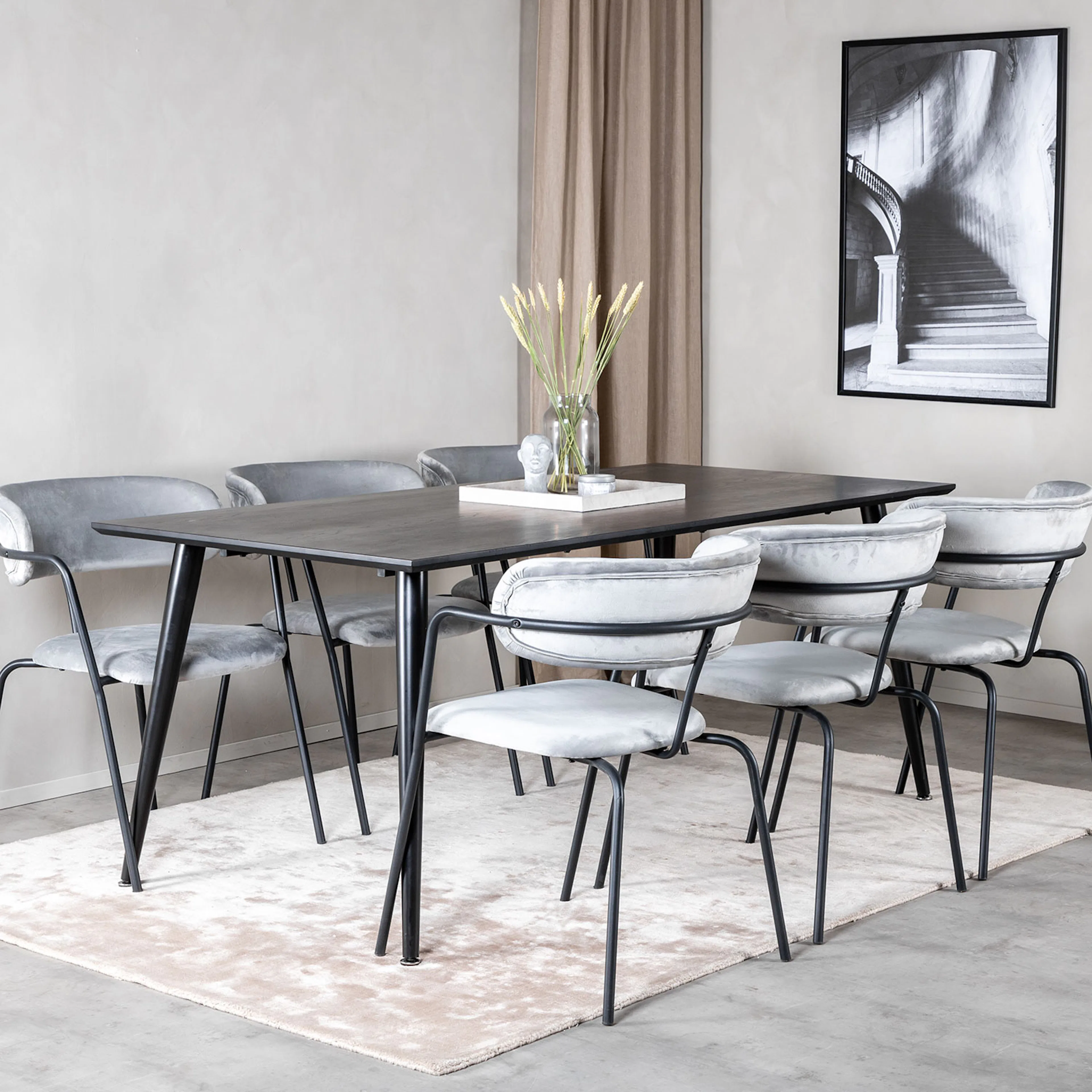 Matgrupp Venture Home Dipp med 6 Arrow stolar